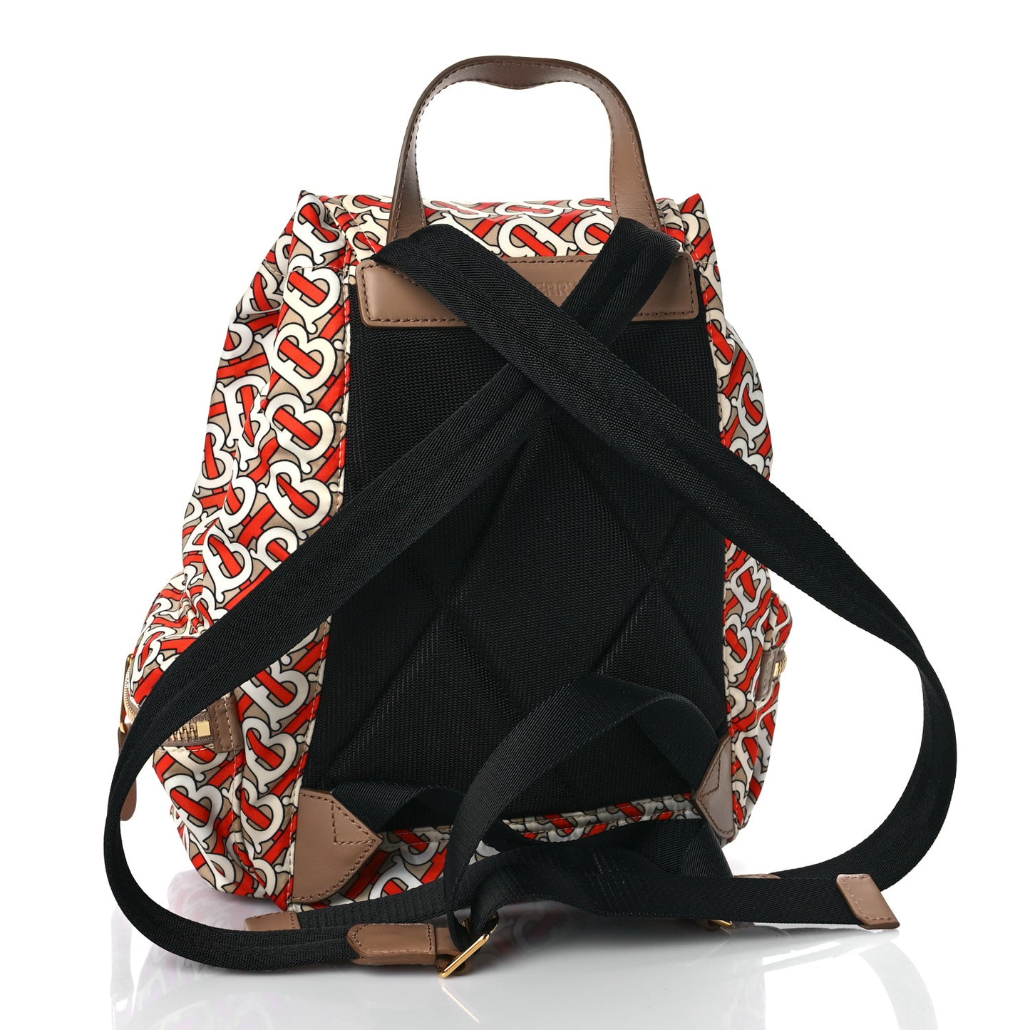 Nylon Monogram Medium Rucksack Backpack Vermillion