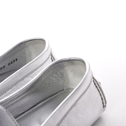 Louis Vuitton Metallic Calfskin Lombok Mocassin Loafer 38.5 Silver 9 of 14