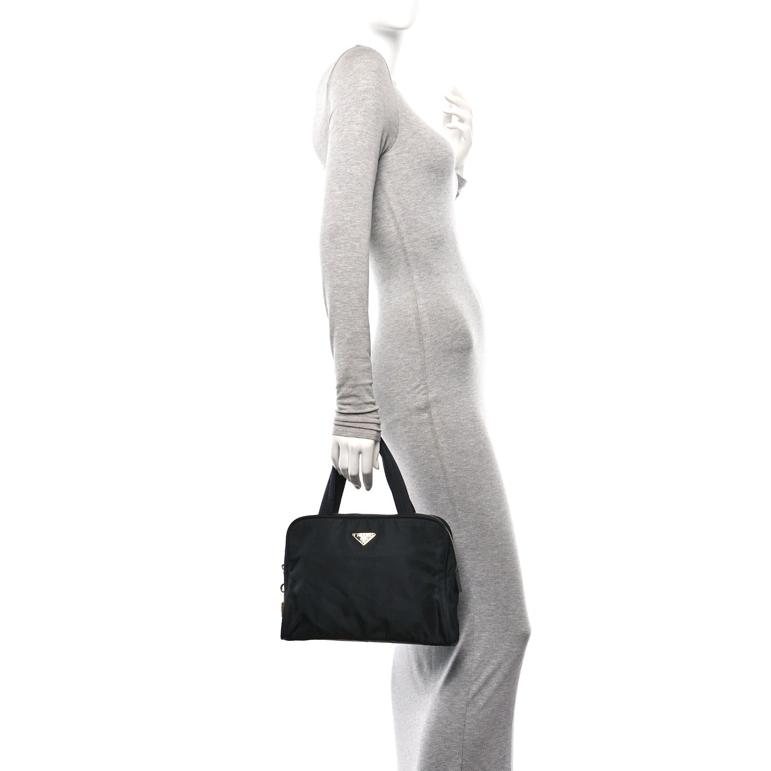 Prada Tessuto Nylon Shoulder Bag Black 2 of 13