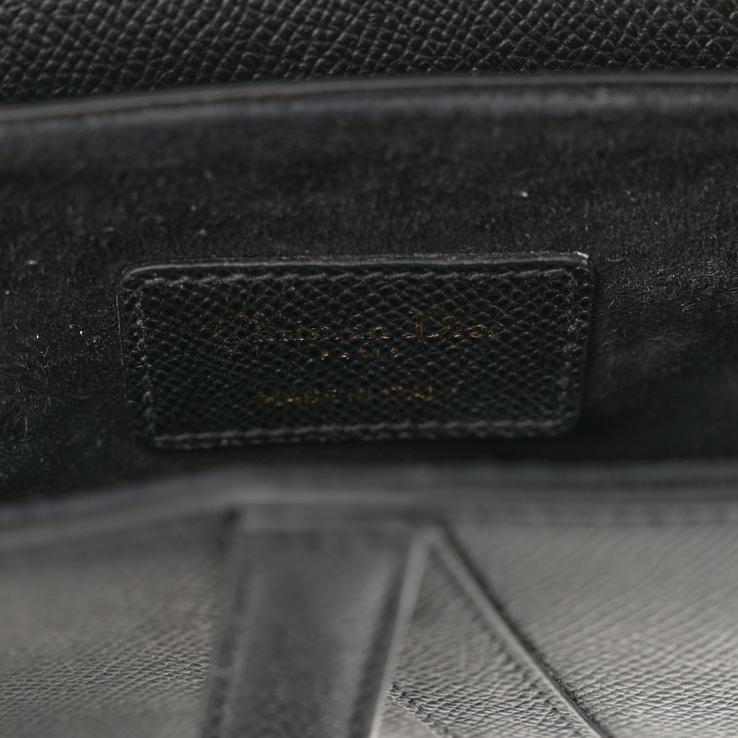 Grained Calfskin Mini Saddle Bag Black