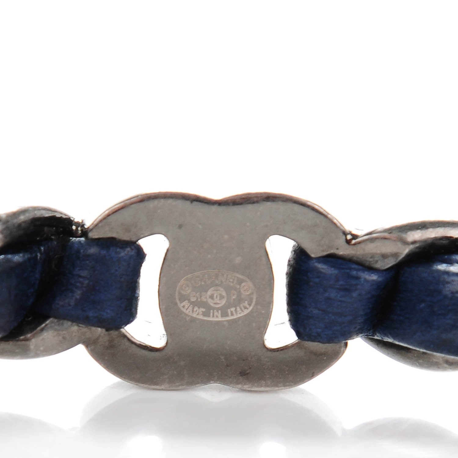 Chanel Lambskin CC Turnlock Chain Bracelet Navy 3 of 4