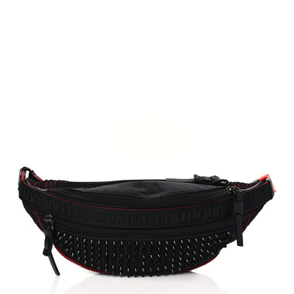 Christian Louboutin Calfskin Spiked Paris NYC Belt Bag Black 1 of 9