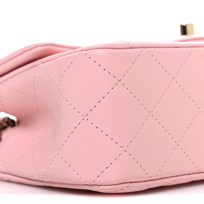 Chanel Lambskin Quilted Mini Rectangular Flap Pink 9 of 10
