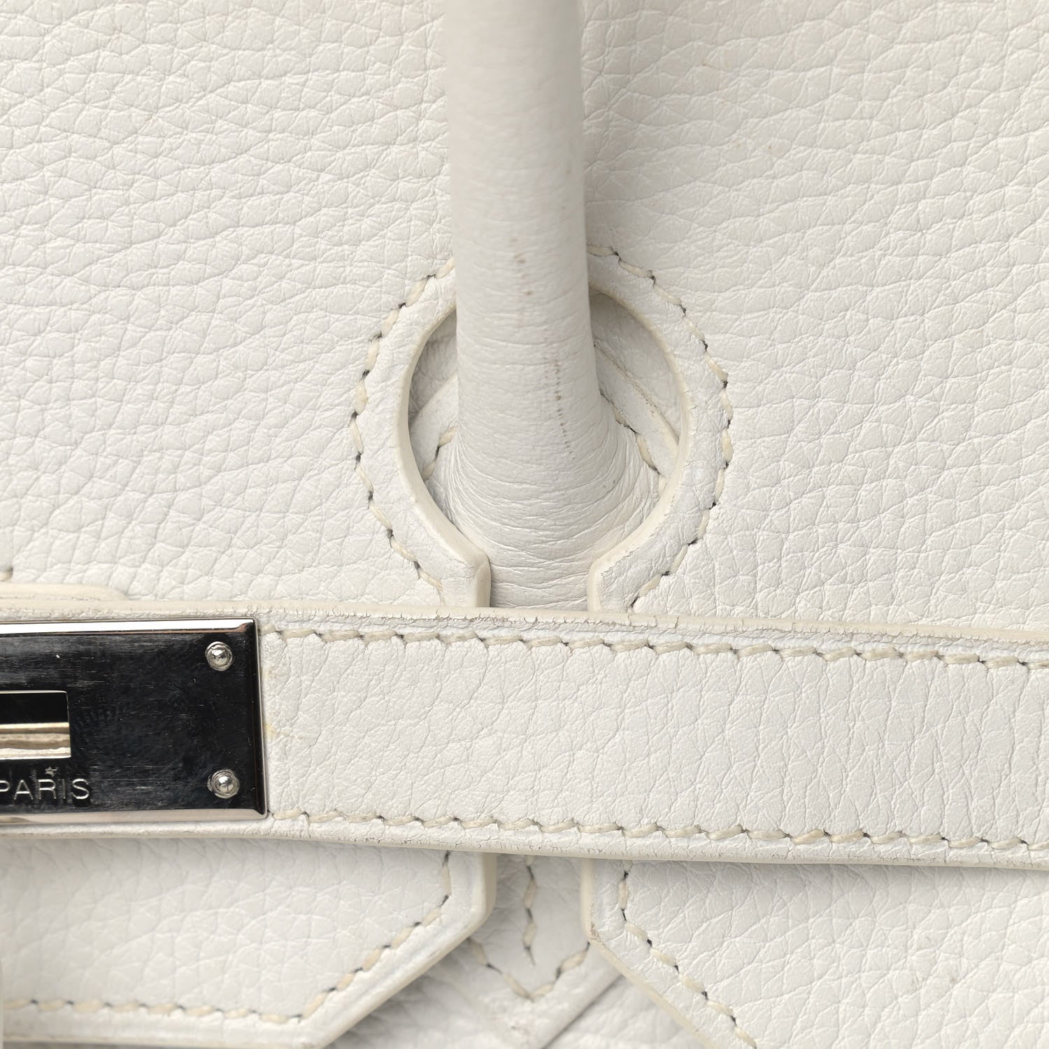 Hermes Taurillon Clemence Birkin 35 White 16 of 21