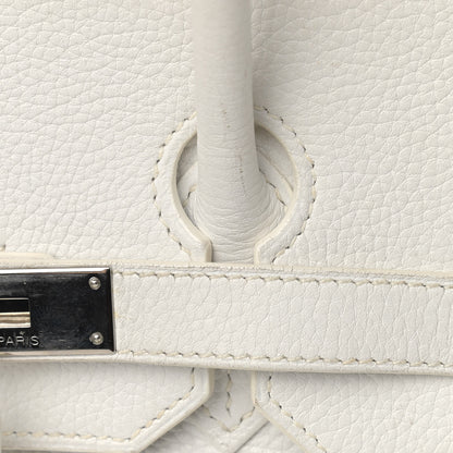 Hermes Taurillon Clemence Birkin 35 White 16 of 21
