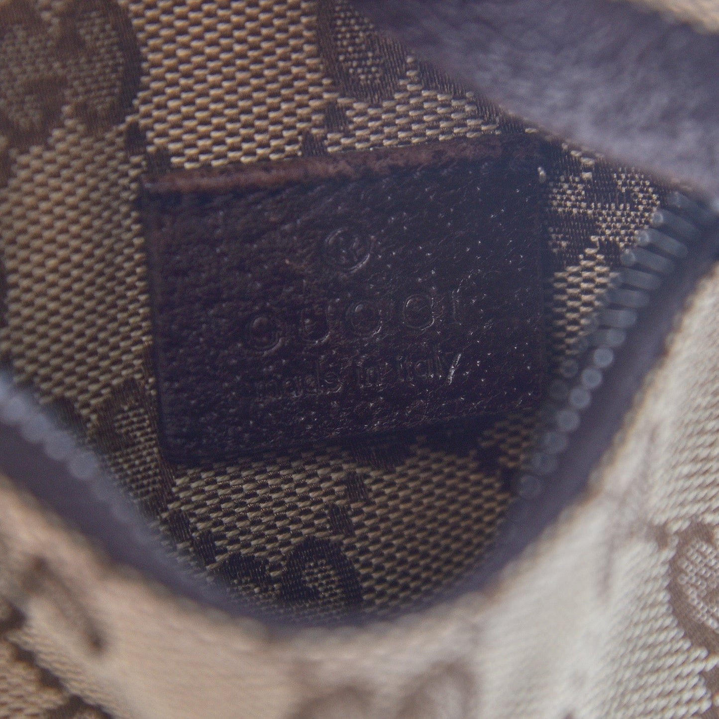 GG Monogram Double Pocket Belt Bag Dark Brown