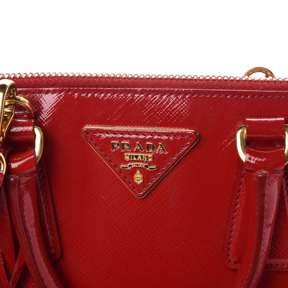 Prada Saffiano Vernice Mini Promenade Tote Rosso 7 of 13