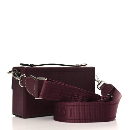 Fendi Vitello King FF Lines Embossed Baguette Soft Trunk Burgundy 2 of 5