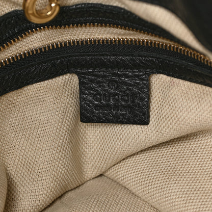 Gucci Pebbled Calfskin Large Soho Chain Shoulder Bag Black 7 of 10