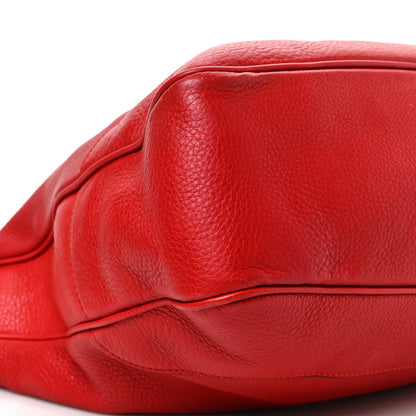 Gucci Pebbled Calfskin Medium Diana Bamboo Shoulder Bag Red 8 of 9