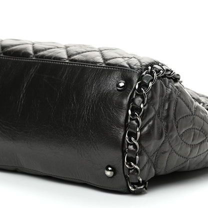Chanel Metallic Calfskin Quilted Large Chain Me Hobo Dark Grey 9 of 9