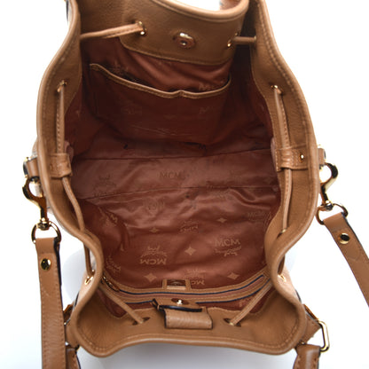 MCM Visetos Medium Drawstring Shopper Cognac 5 of 9