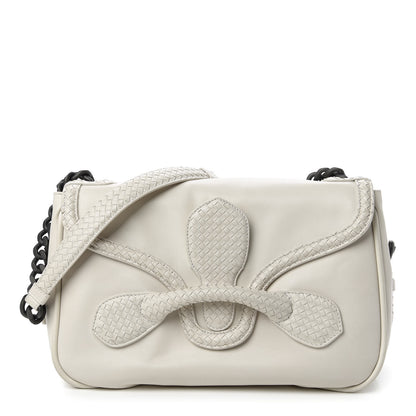 Bottega Veneta Intrecciato Rialto Shoulder Bag White 1 of 10