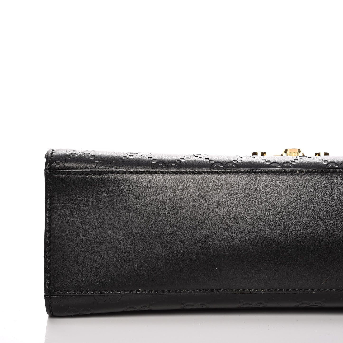 Guccissima Medium Padlock Shoulder Bag Black