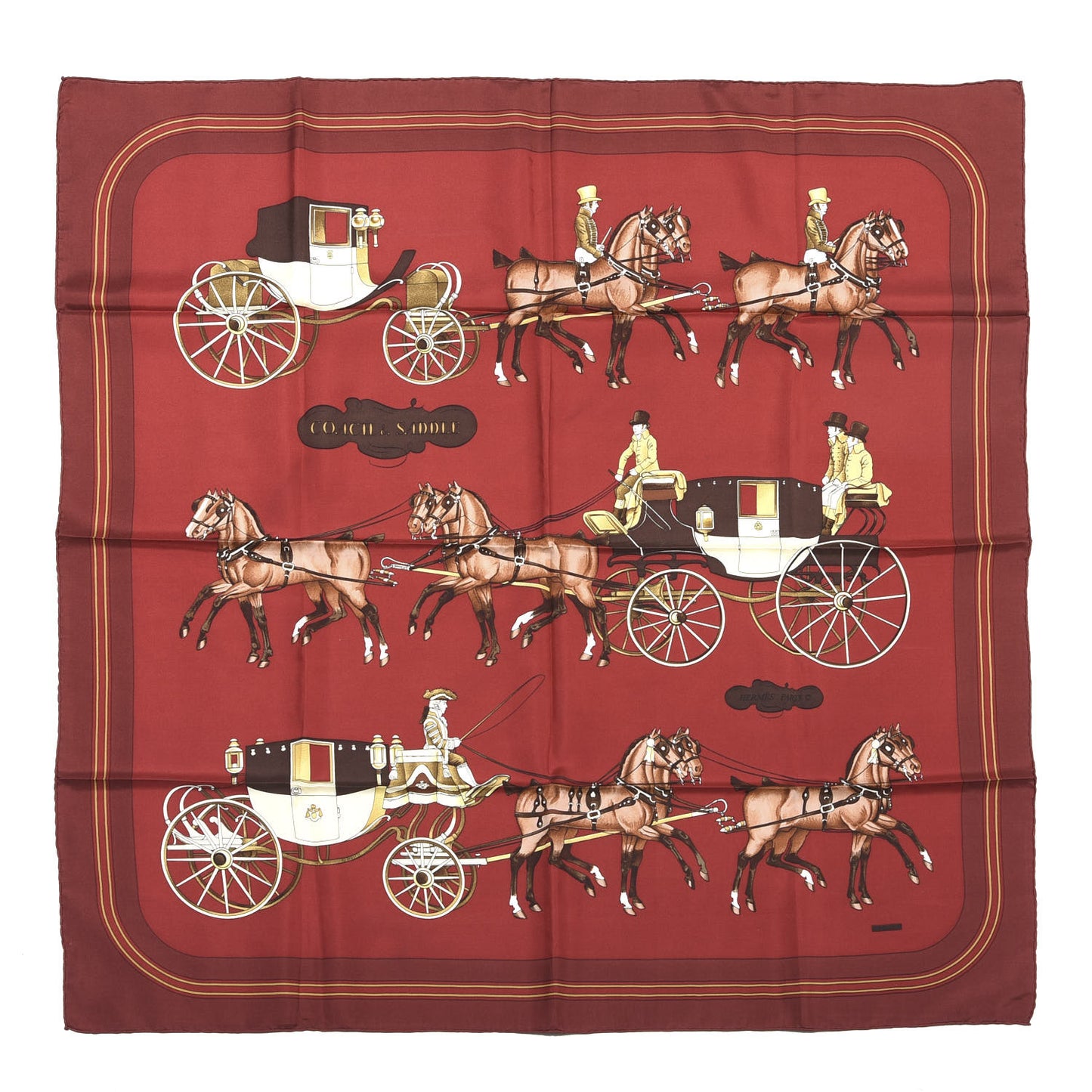 Silk Coach and Saddle Scarf 90