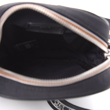 Fendi Nylon Vitello Century Pequin Logo Plate Small Crossbody Messenger Black 6 of 8