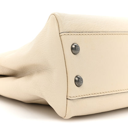 Fendi Goatskin Zucca Medium Peekaboo Iconic Satchel White Tobacco 9 of 9
