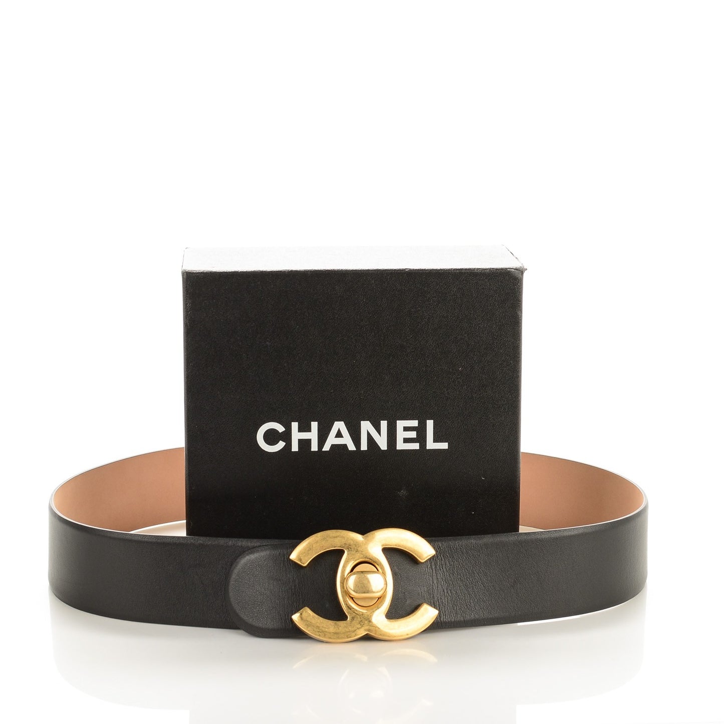 Calfskin CC Belt 95 38 Black