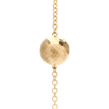 Tiffany 18K Yellow Gold Paloma Picasso Hammered Bead Station Necklace 4 of 4