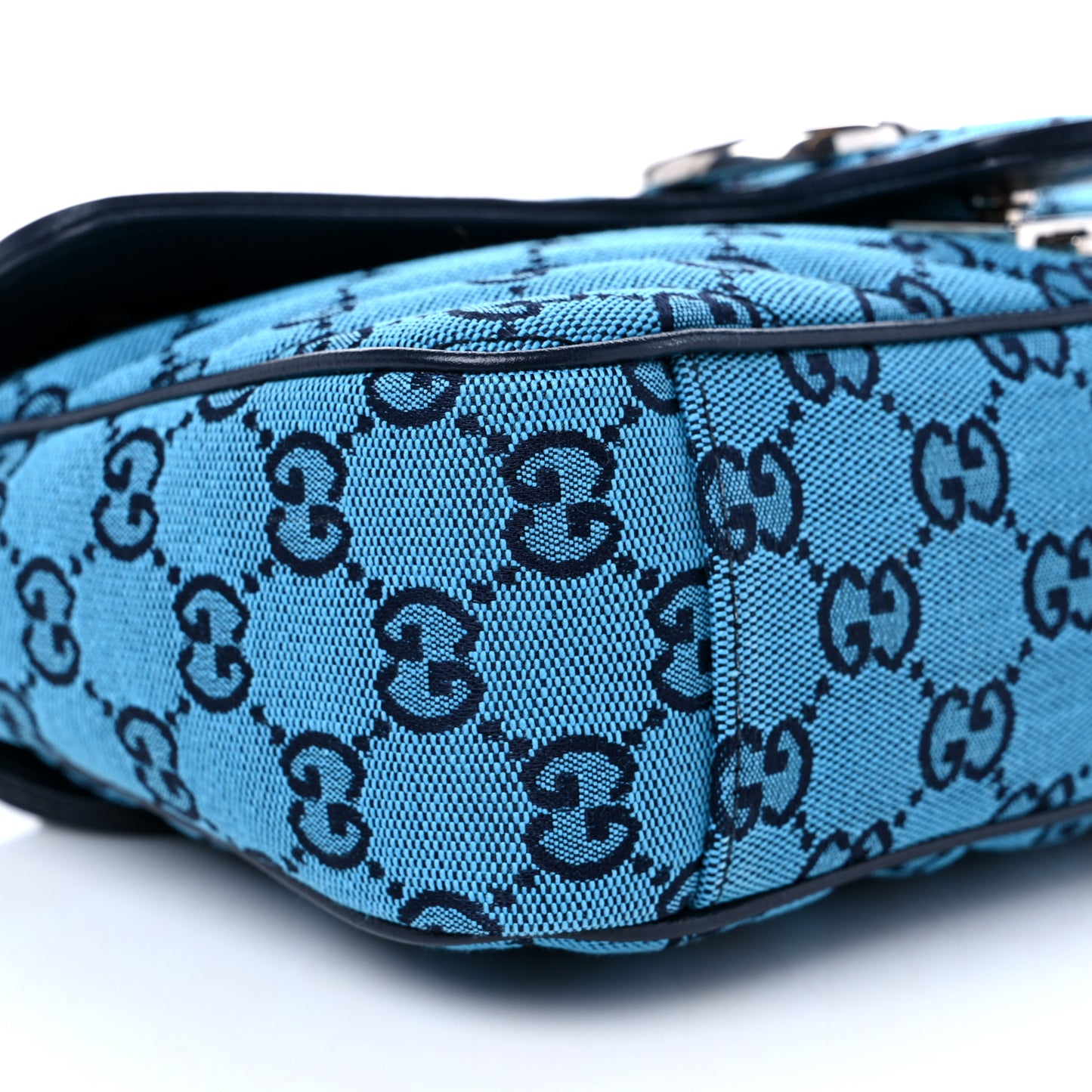 Monogram Multicolor Matelasse Diagonal Small GG Marmont Shoulder Bag Light Blue