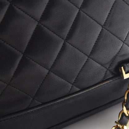 Chanel Lambskin Quilted Drawstring Backpack Black 11 of 11