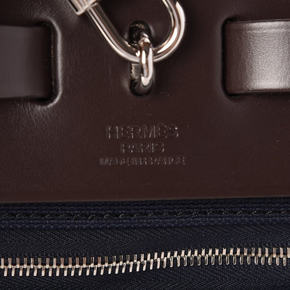 Hermes Toile Vache Hunter Herbag Zip PM 31 Bleu Marine Ebene 8 of 8