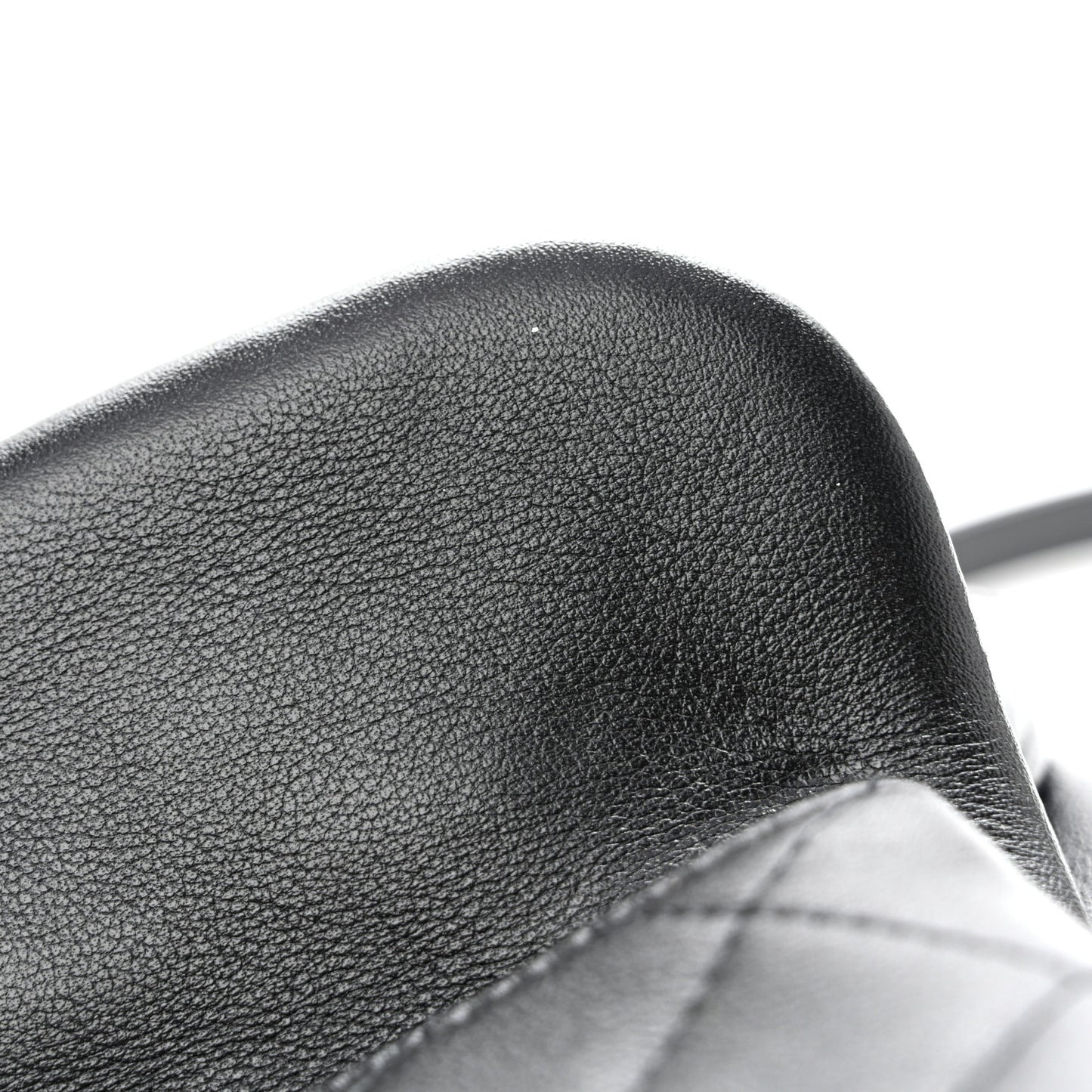 Lambskin Quilted Large Duma Drawstring Backpack Black