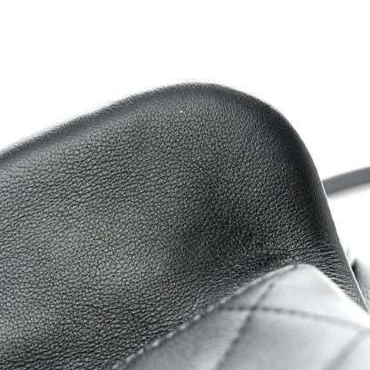 Chanel Lambskin Quilted Large Duma Drawstring Backpack Black 13 of 14