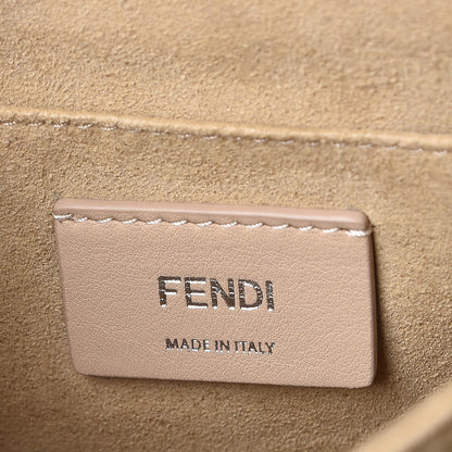 Fendi Vitello Liberty Pearl Scalloped Studded Small Kan I Shoulder Bag Black 6 of 9