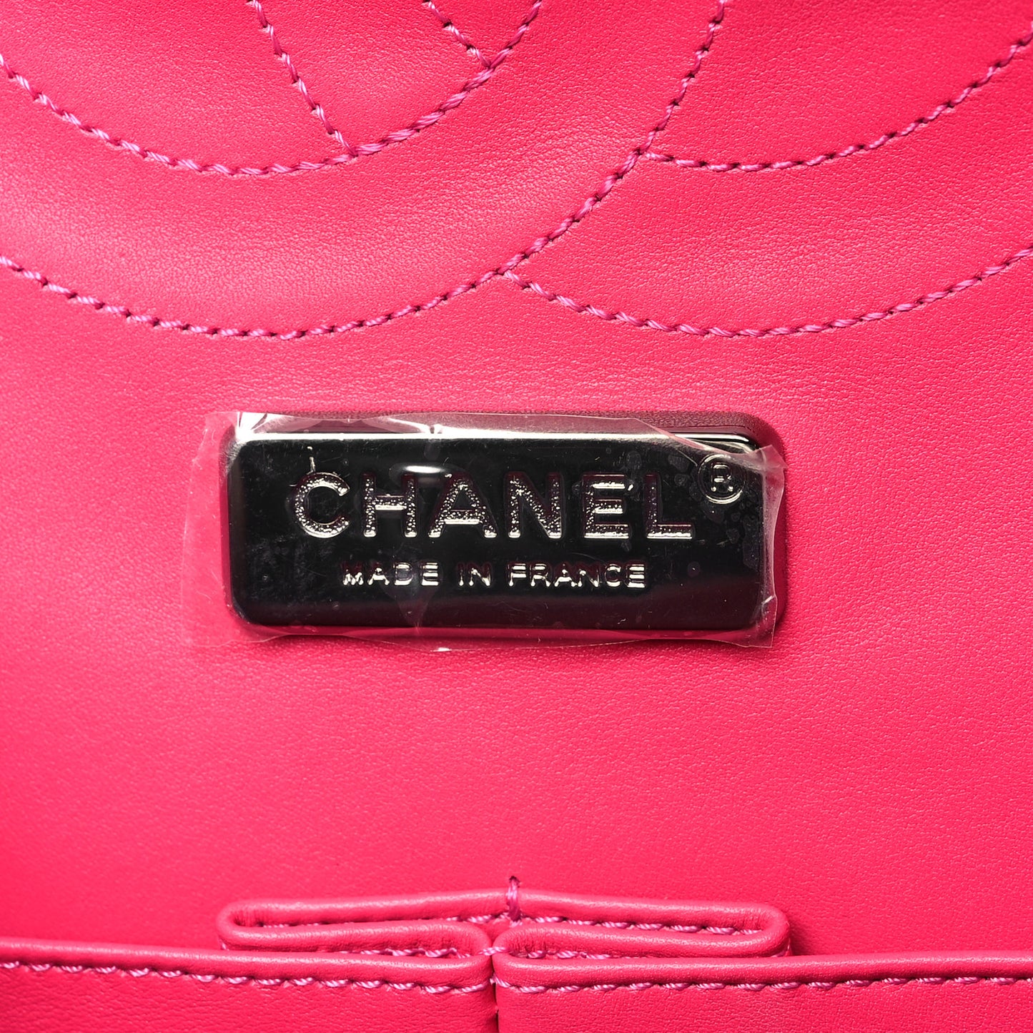 Snakeskin Jumbo Double Flap Pink