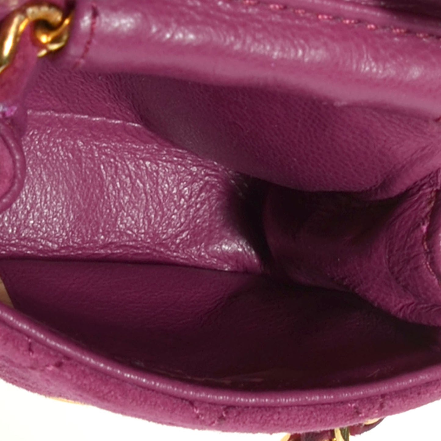 Suede Quilted Micro Flap Pink