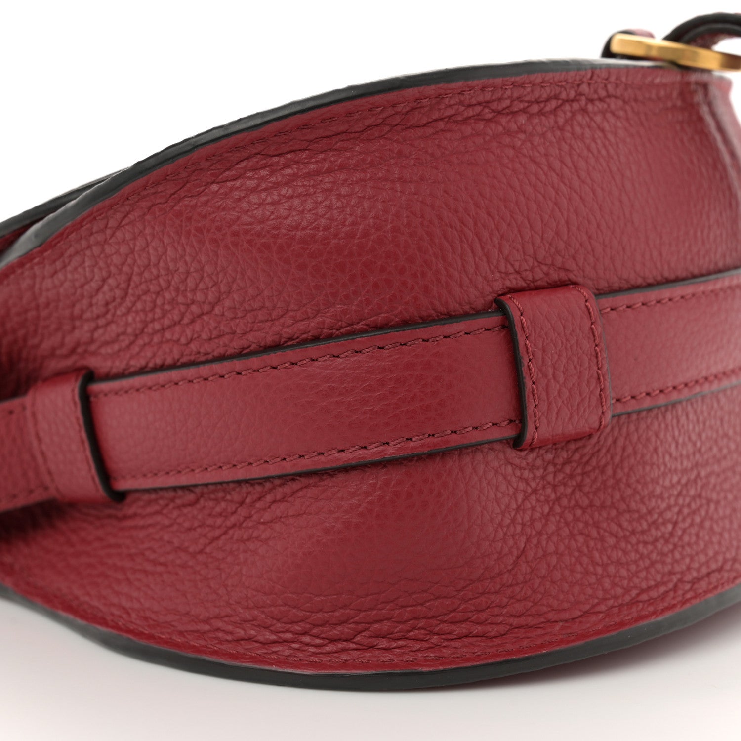 Chloe Grained Calfskin Small Marcie Saddle Bag Red 9 of 11