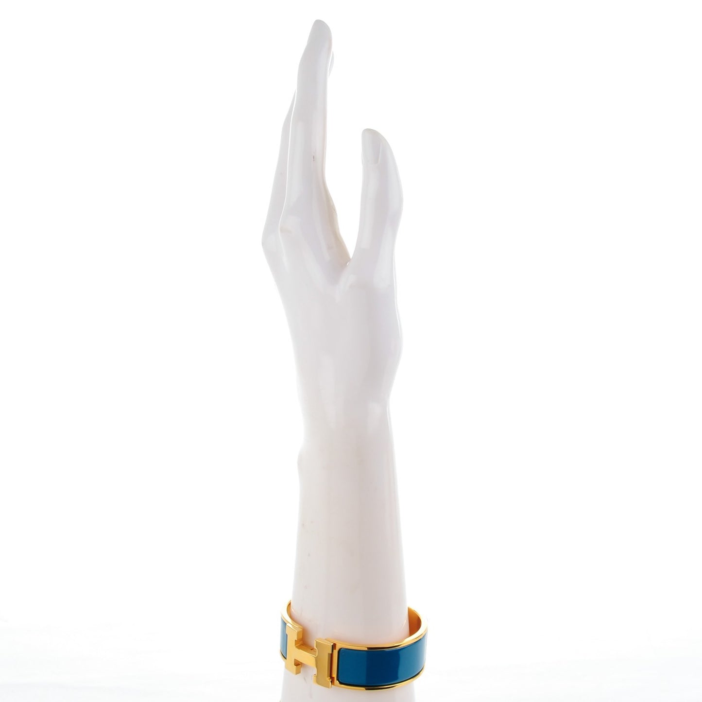 Enamel Wide Clic Clac H Bracelet GM Bleu Profond