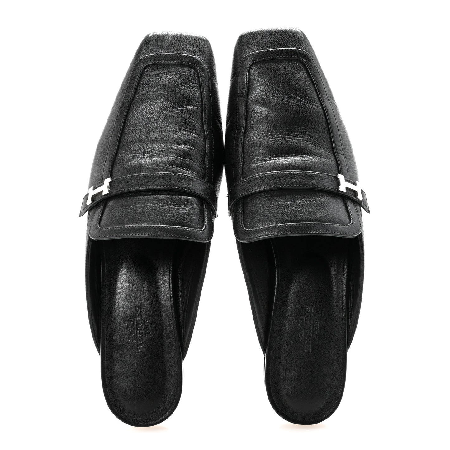 Goatskin Groupie Mules 39 Black