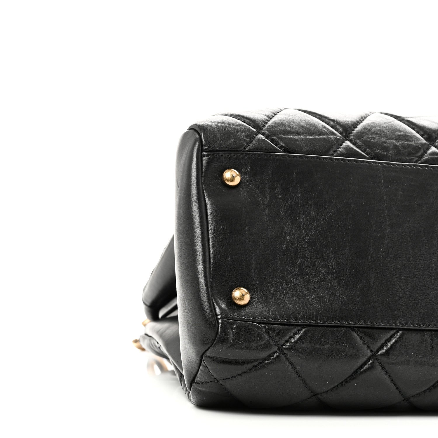 Chanel Aged Calfskin Large Just Mademoiselle Bowling Bag Black 9 of 11