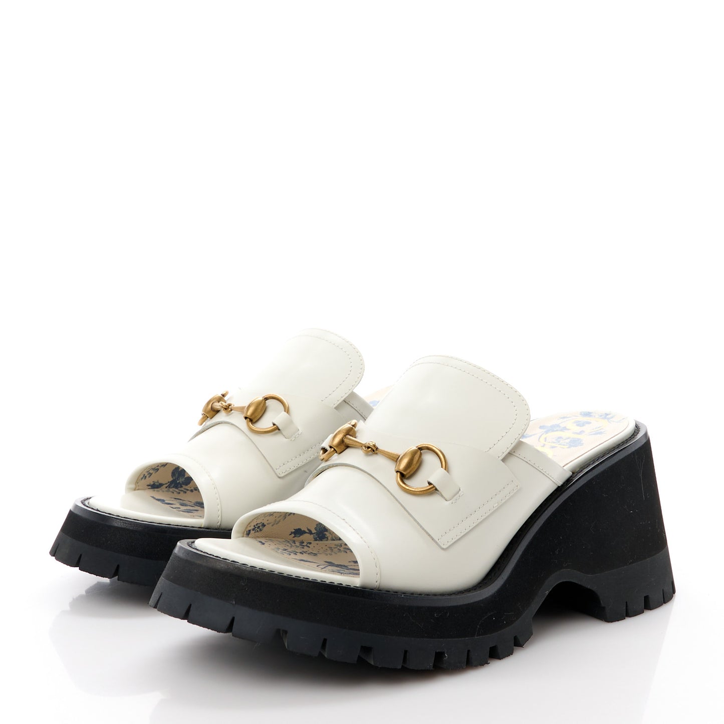 Cordovan Lux Womens Harald Horsebit Platform Slide Sandals 39 Dusty White