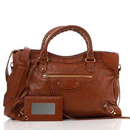 Balenciaga Agneau Classic Gold Hardware City Marron Cognac 3 of 12