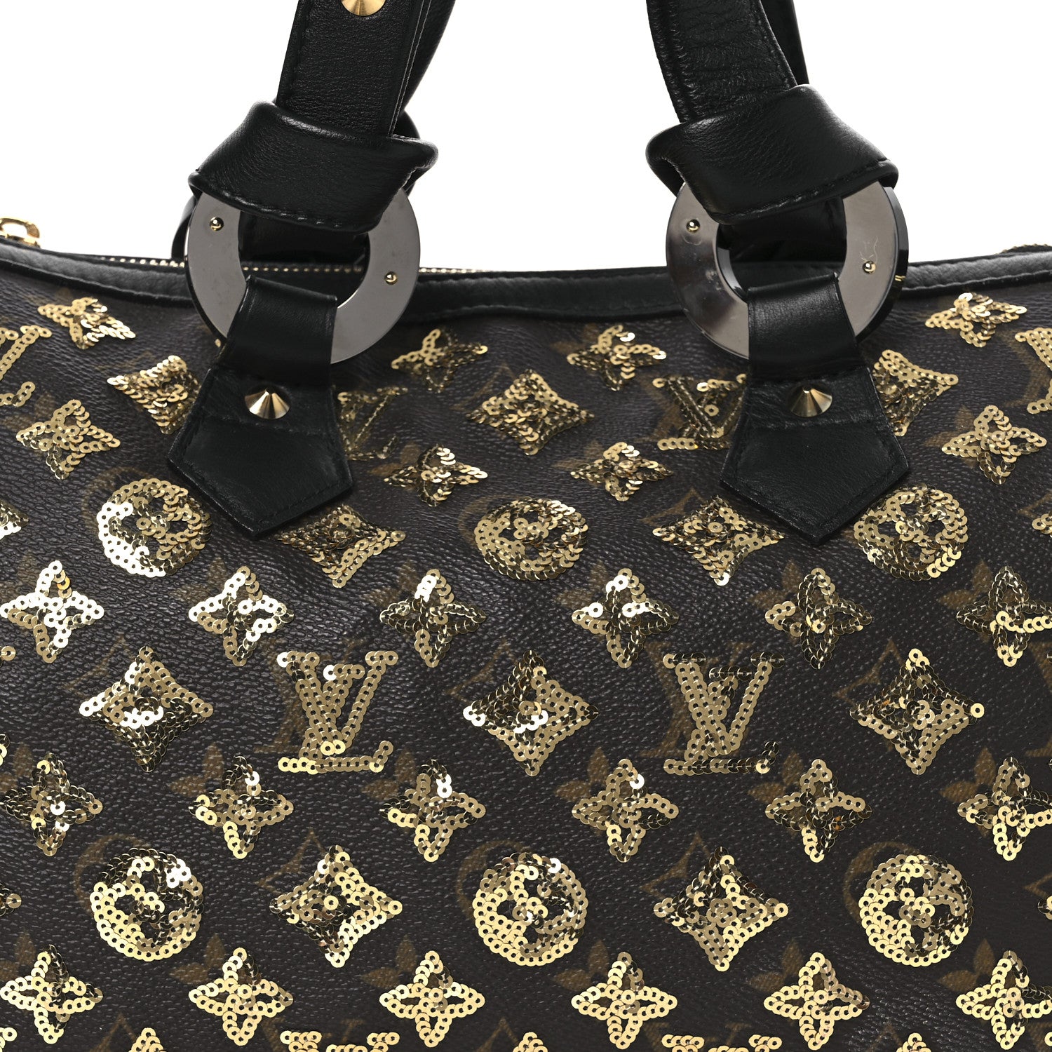 Louis Vuitton Monogram Sequins Eclipse Speedy 28 Gold 8 of 12