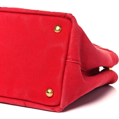 Prada Canapa Small Logo Tote Rosso 8 of 8