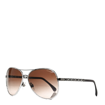Chanel Metal Pilot Winter Sunglasses 4219 Brown 1 of 9