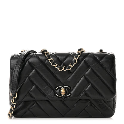 Chanel Shiny Lambskin Quilted Small Montcoco Flap Black 1 of 11