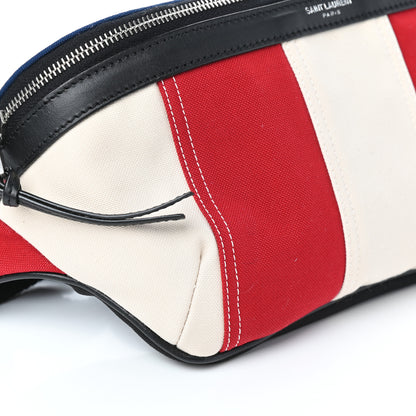 Saint Laurent Canvas Classic Belt Bag Red Blue White 8 of 9