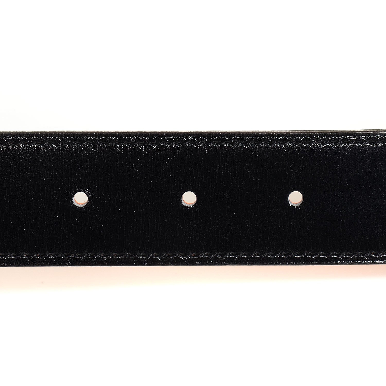 Hermes Box Togo 32mm H Belt Black Orange 90 5 of 9
