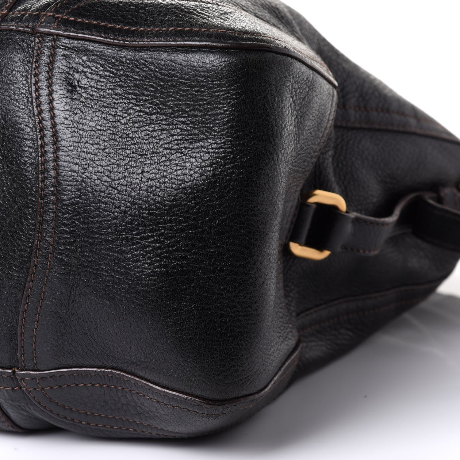 Prada Cervo Antik Shoulder Bag Black 10 of 24