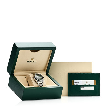 Rolex Stainless Steel 34mm Oyster Perpetual Watch Olive Green 114200 5 of 5