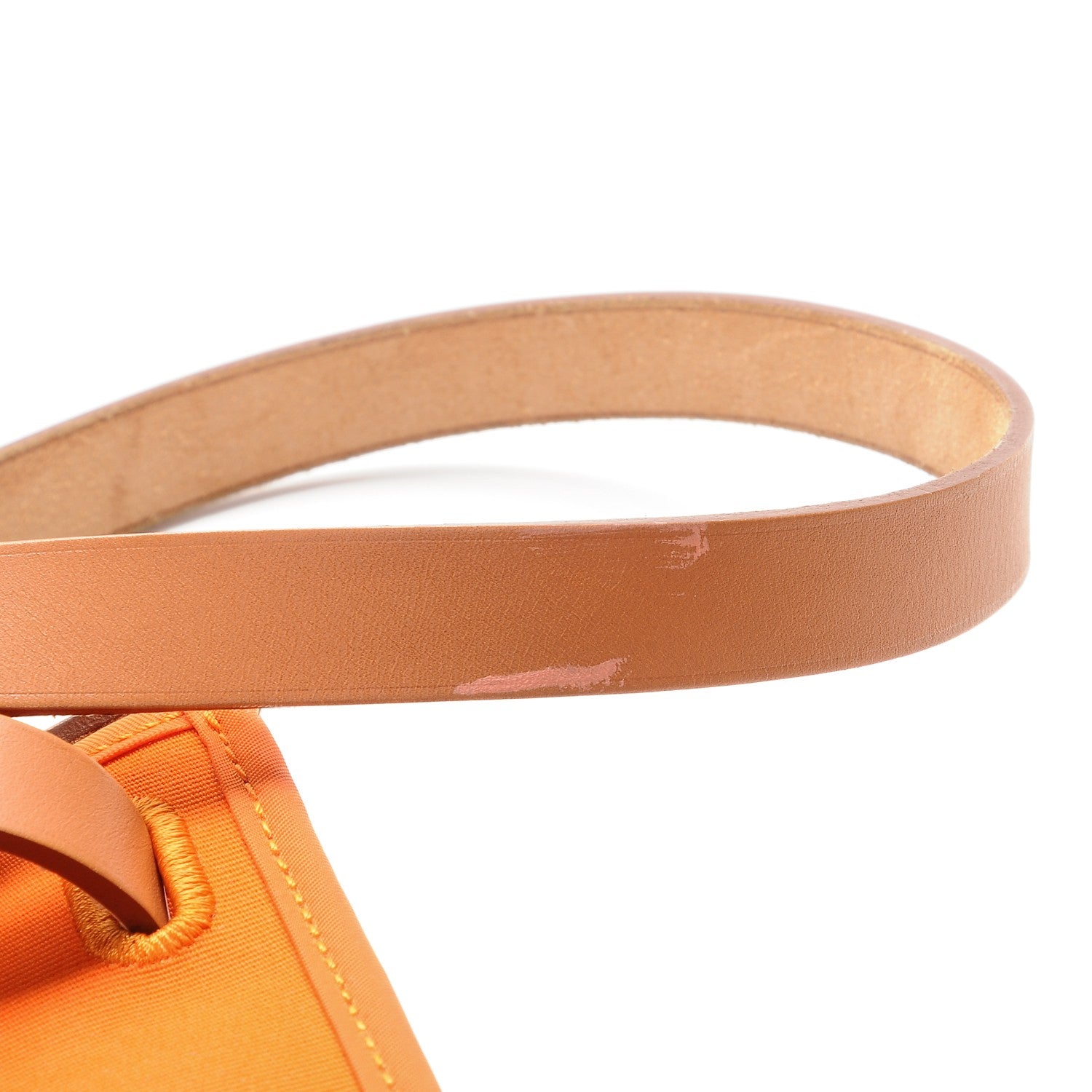 Hermes Natural Barenia Toile Herbag Zip 31 PM Orange 8 of 8