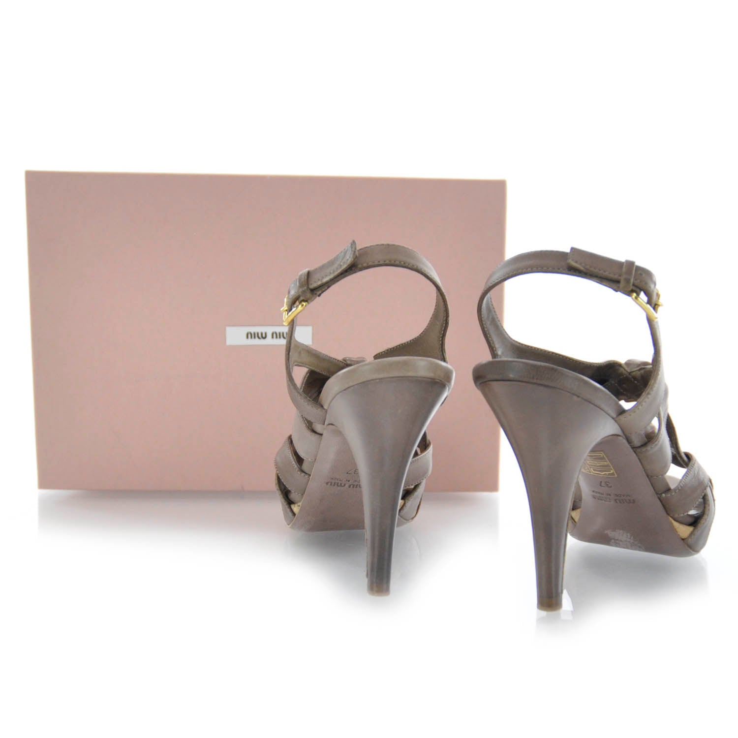 Miu Miu Leather Sandals 37 2 of 7