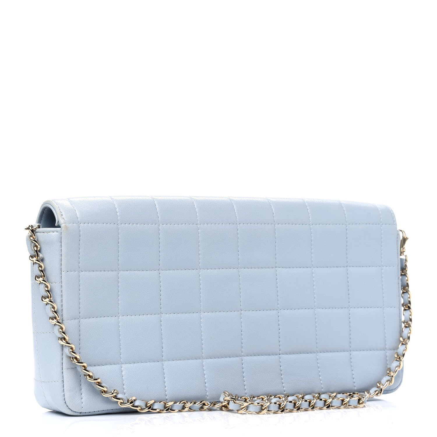 Chanel Lambskin East West Chocolate Bar Flap Light Blue 3 of 20