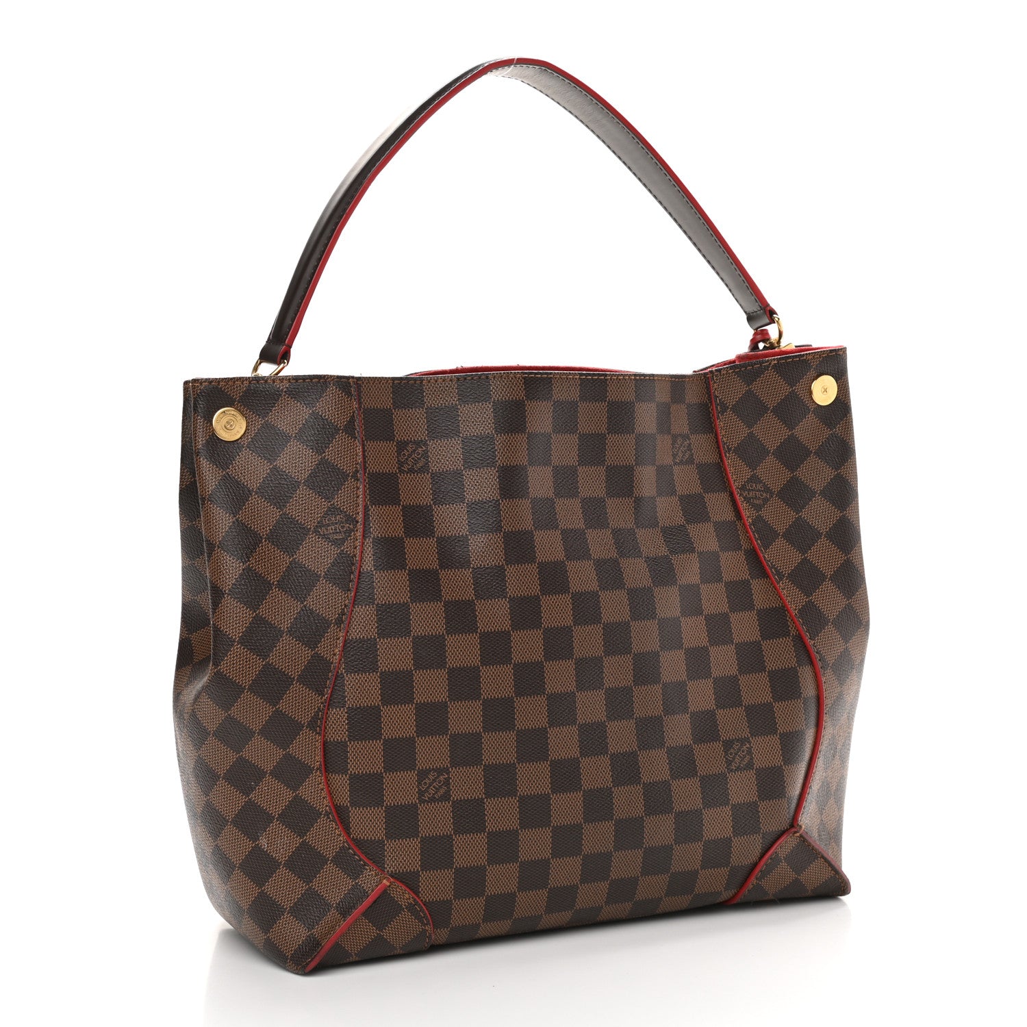 Louis Vuitton Damier Ebene Caissa Hobo Cherry 3 of 11
