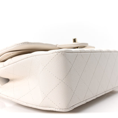 Chanel Caviar Quilted Small Double Flap White 9 of 10